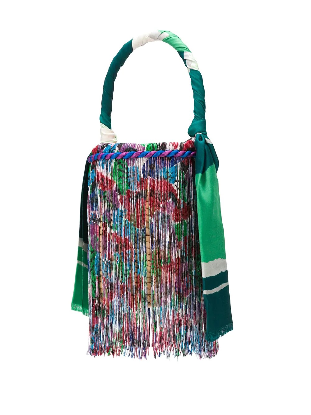 fringed bucket bag - 3