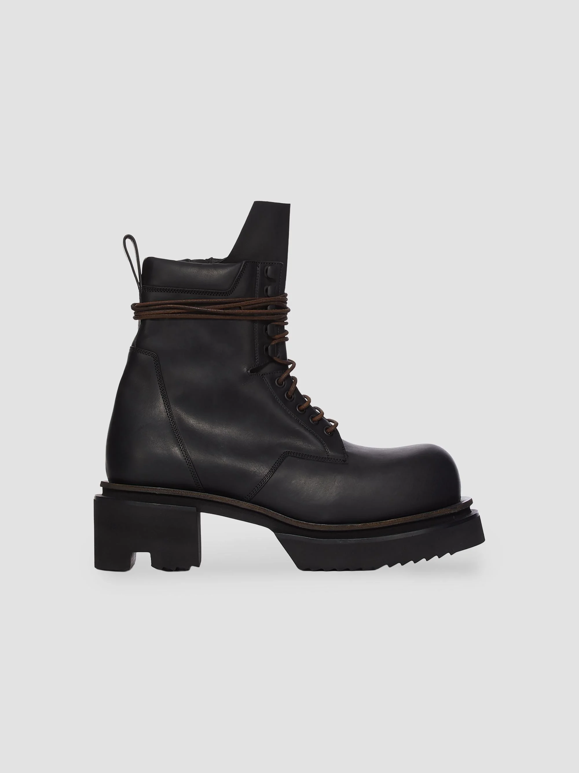 Men's Low Army Bogun Leather Boots - Black - 1