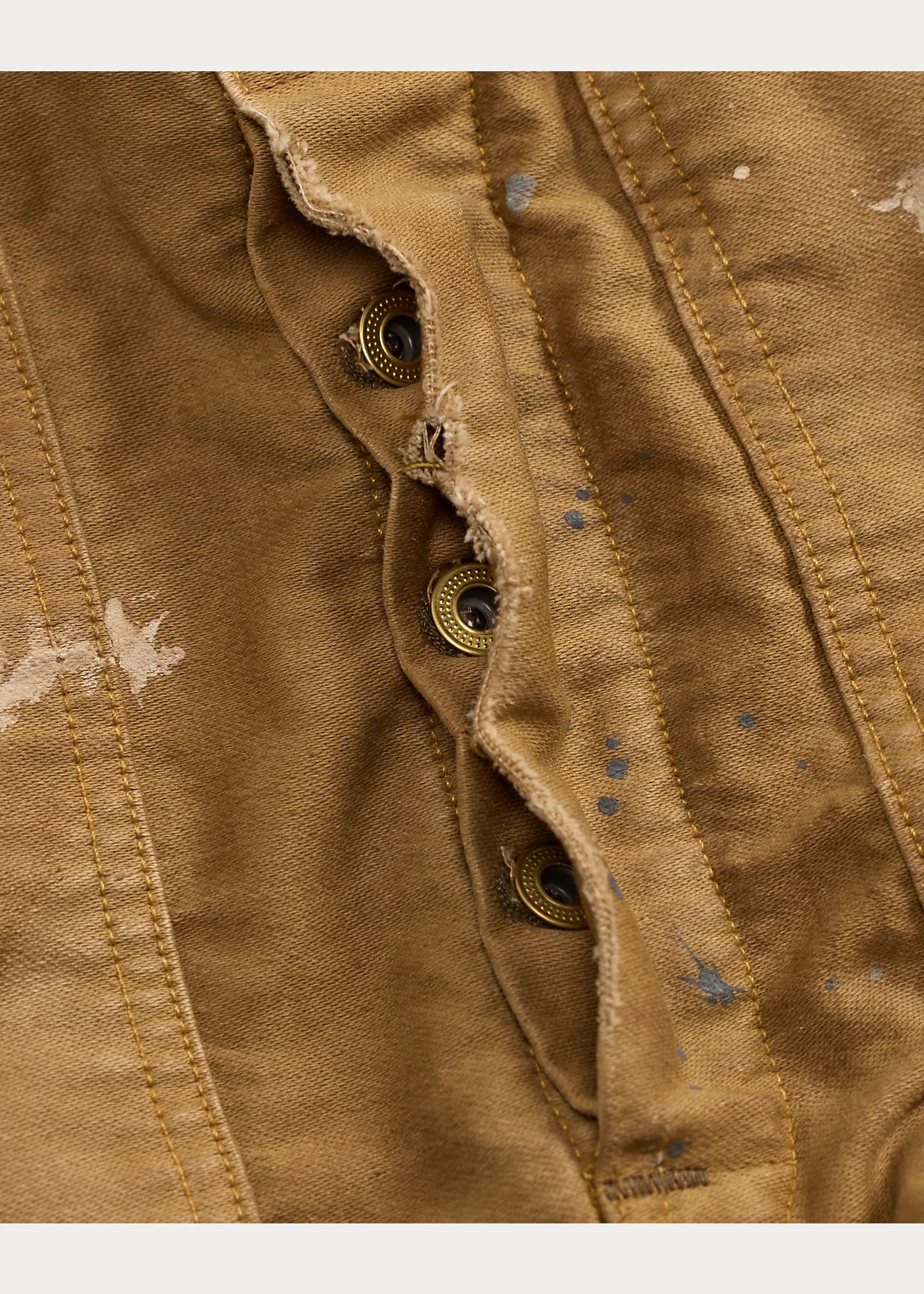 Paint-Splattered Cotton Moleskin Overall - 4