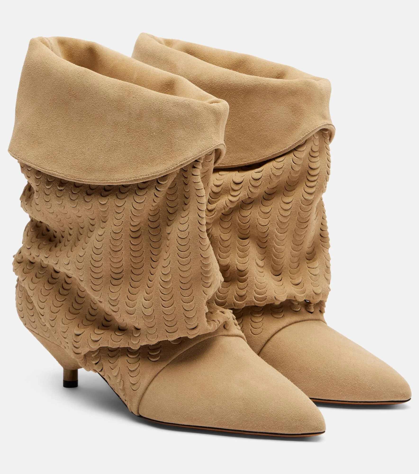 Edrik 45 perforated suede ankle boots - 1