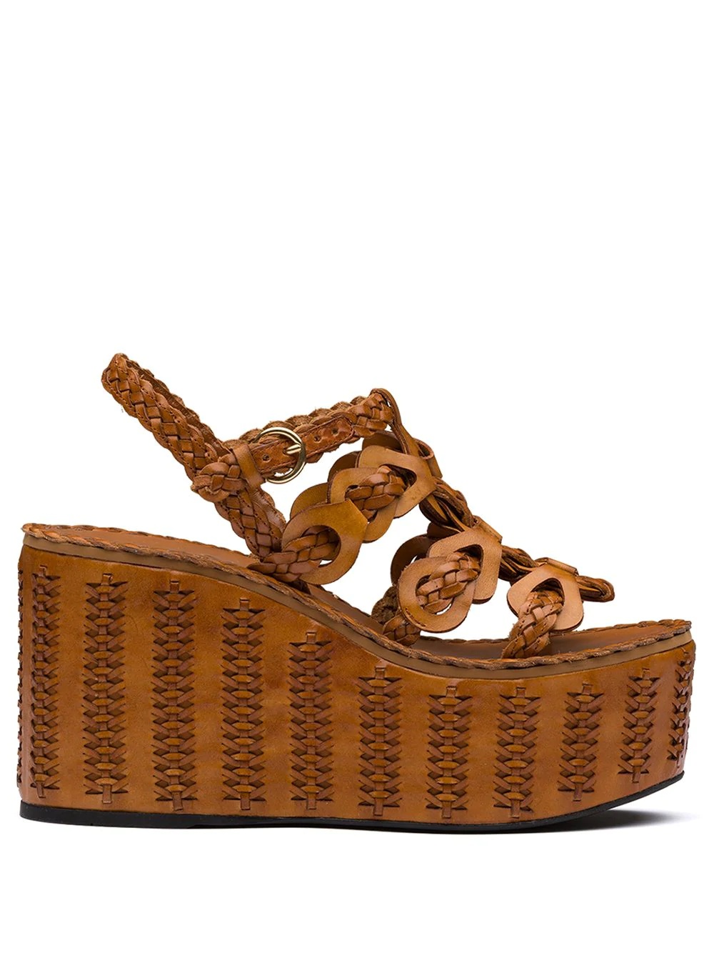 braided wedge sandals - 1