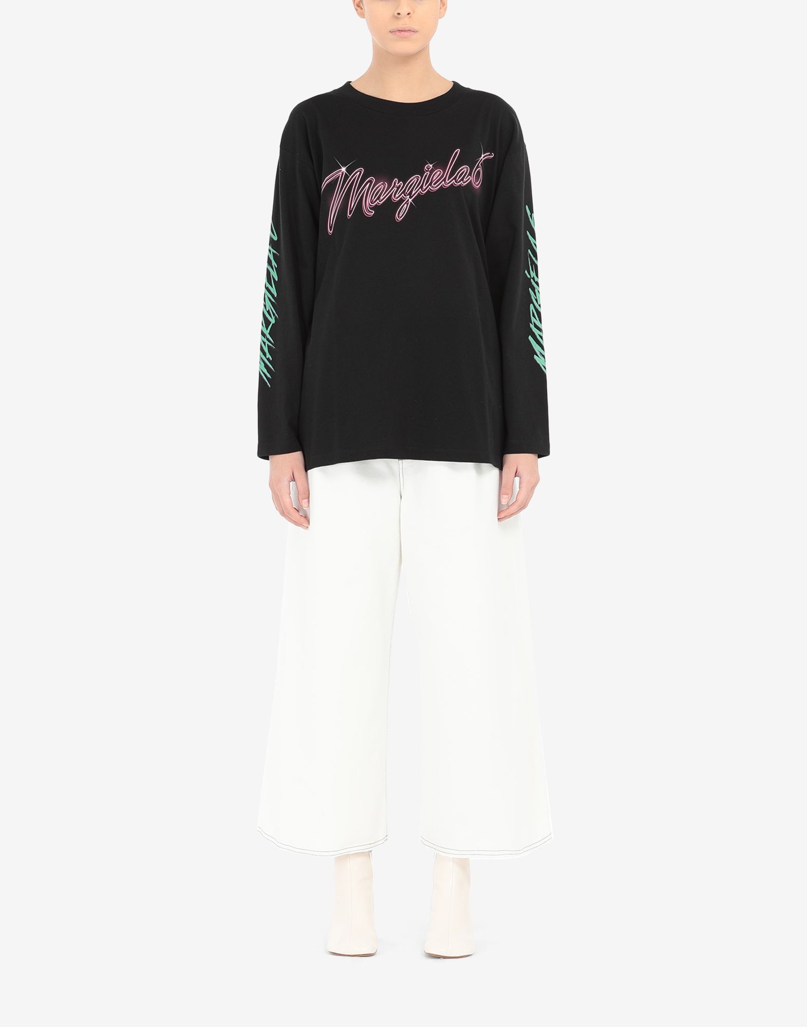 Margiela 6 neon logo top - 2