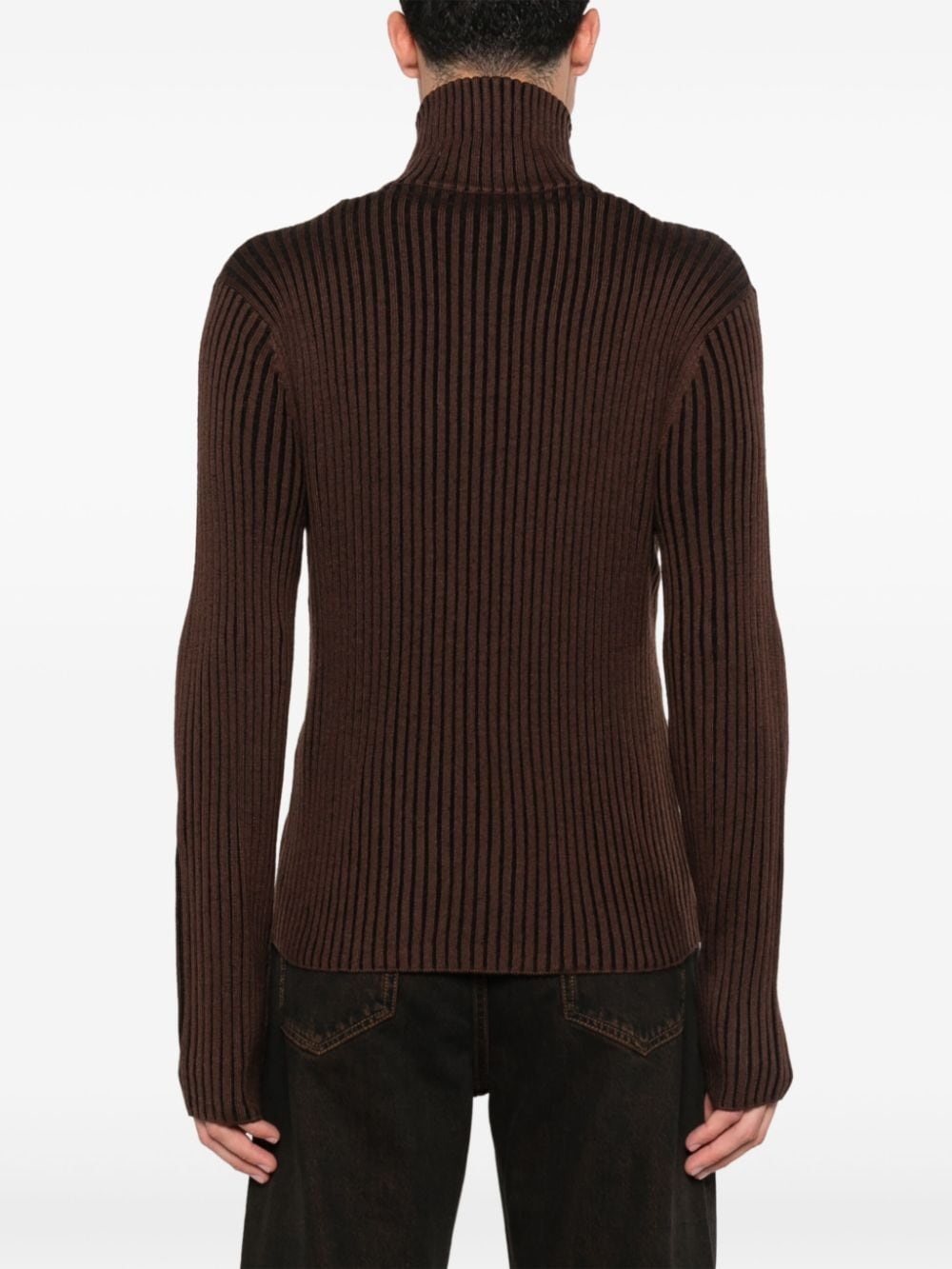 ribbed-knit cardigan - 4