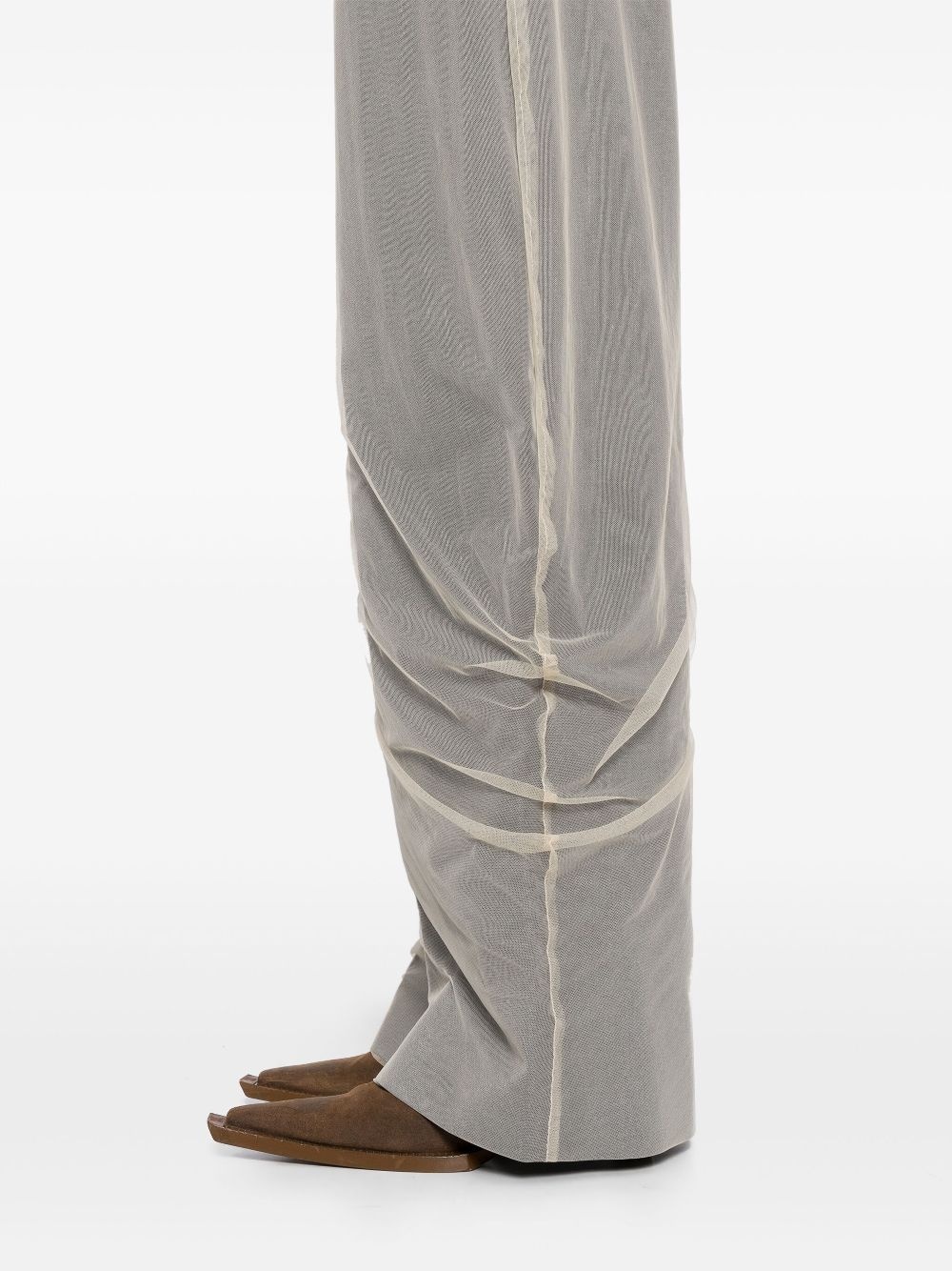 draped layered trousers - 5