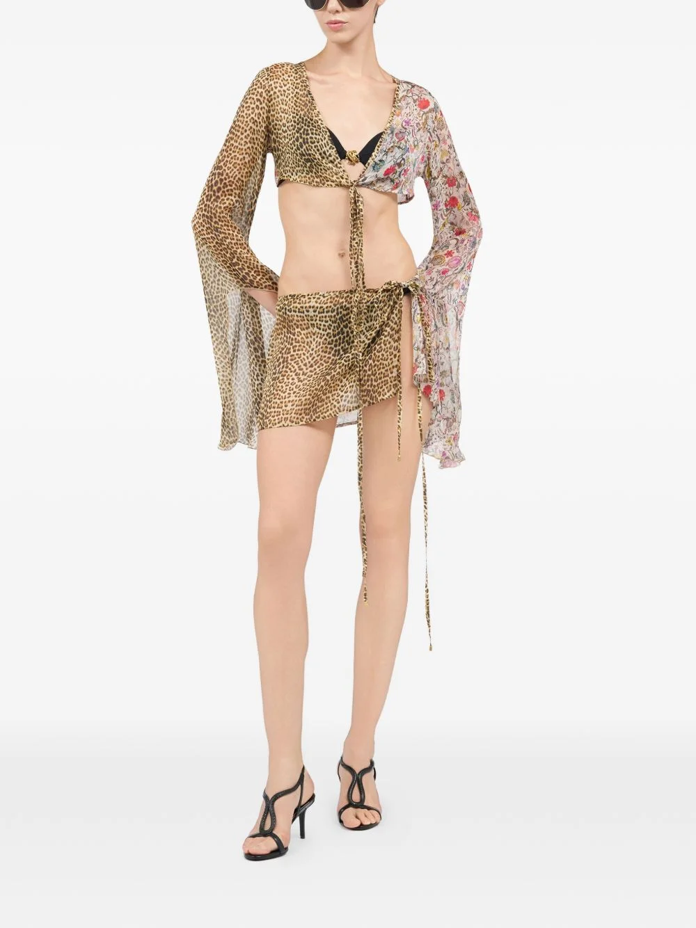 leopard floral beachwear - 1