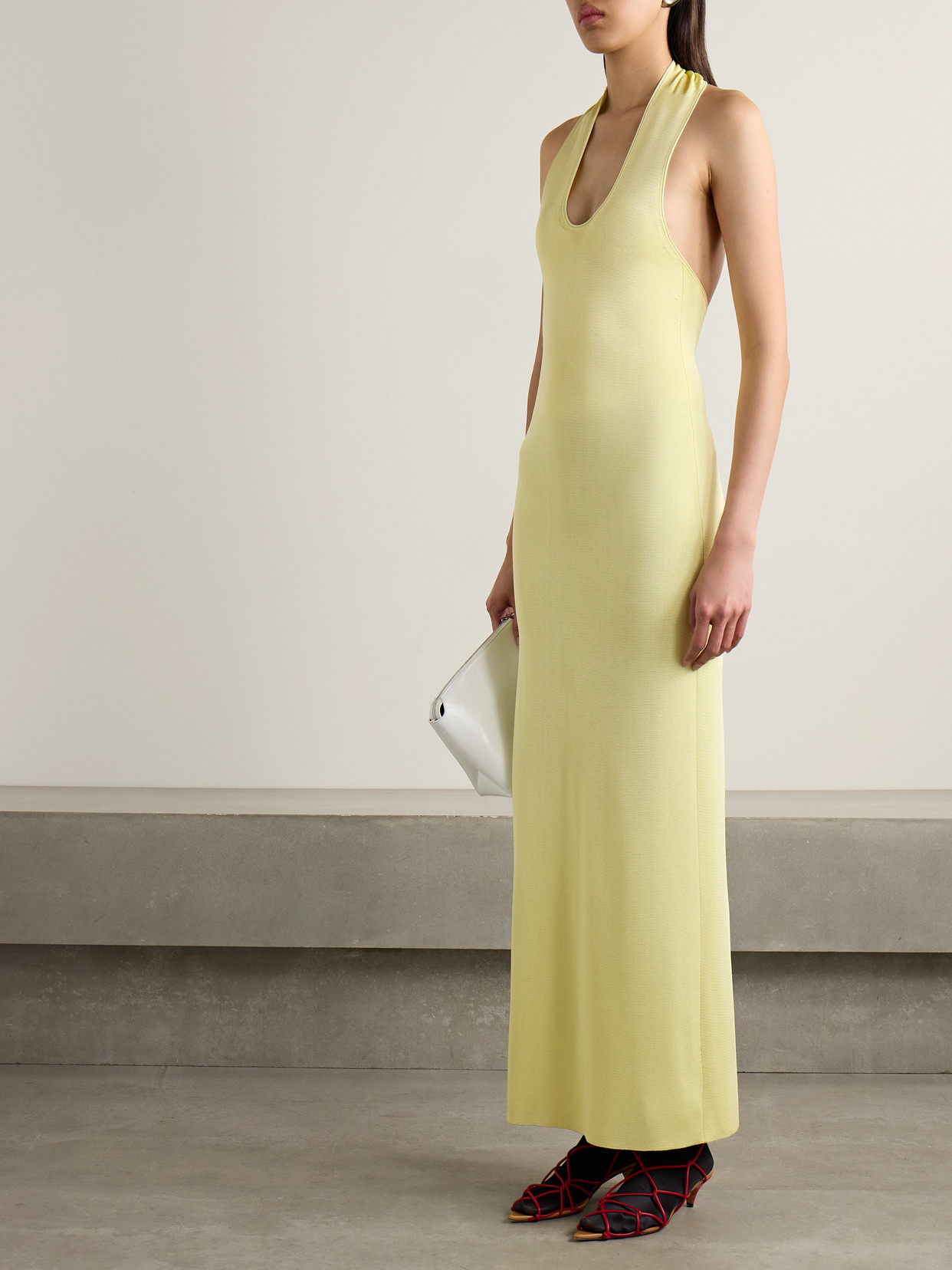 Coraline Jersey Halterneck Maxi Dress - 2