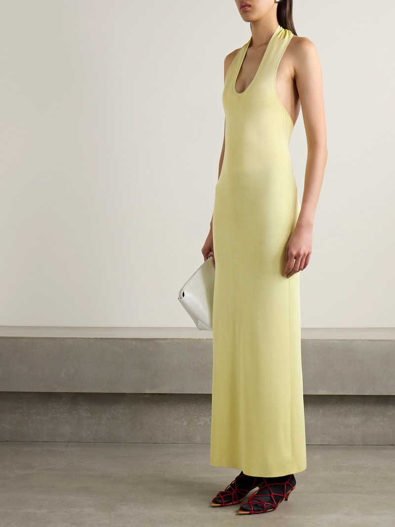 KHAITE Coraline Jersey Halterneck Maxi Dress outlook