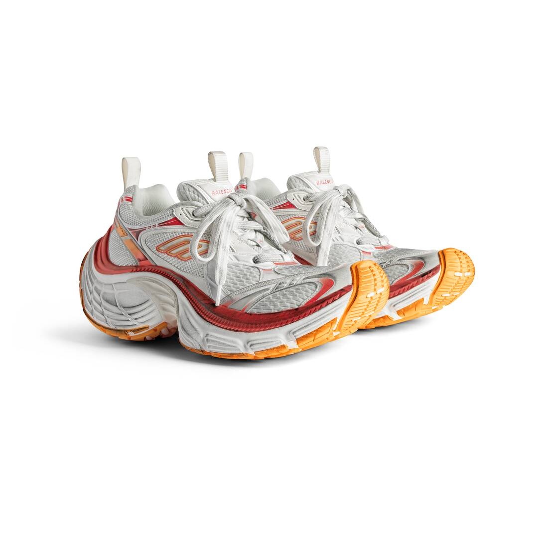 関税込【BALENCIAGA】10XL mesh sneakers White/Orange WMNS) Balenciaga 10XL Sneakers 'White Red and Orange Mesh