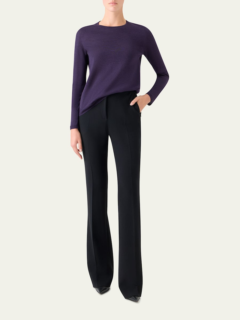 AKRIS Wool-Blend Crewneck Sweater outlook