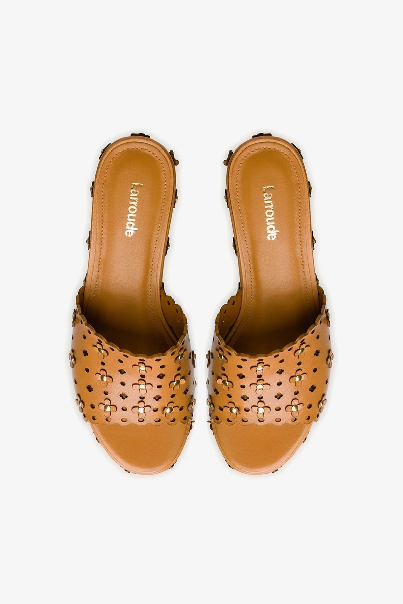 Miso Platform Sandal In Biscuit Leather 3