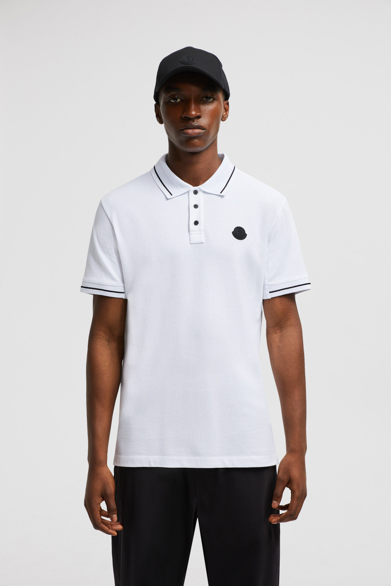 Moncler Logo Patch Cotton Polo Shirt outlook