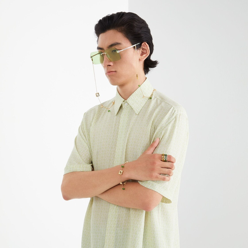 FENDI Green silk shirt outlook