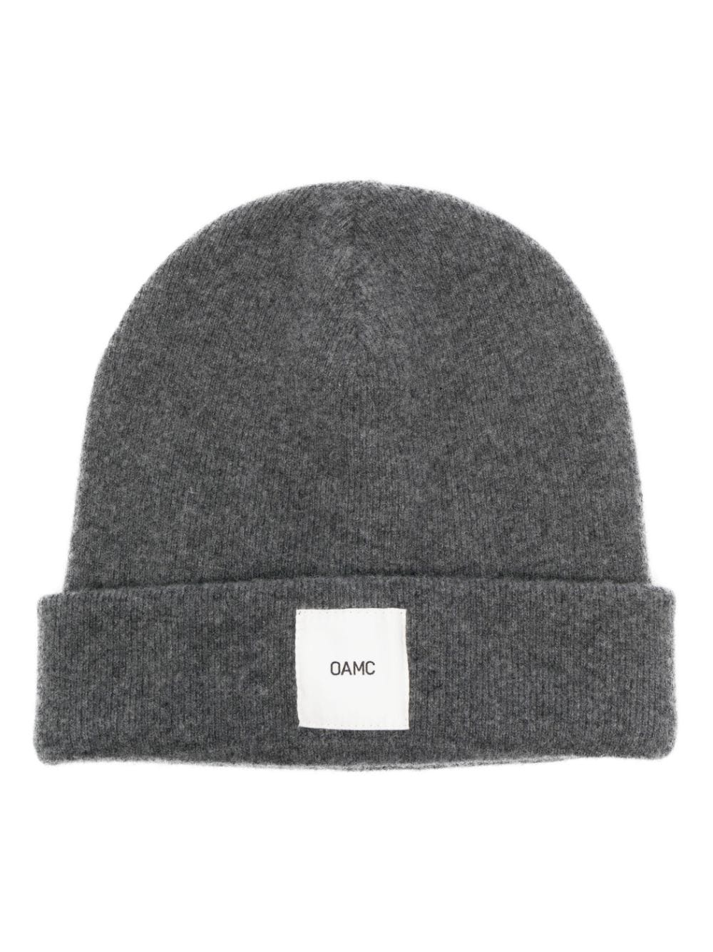 logo-patch ribbed-knit beanie - 1
