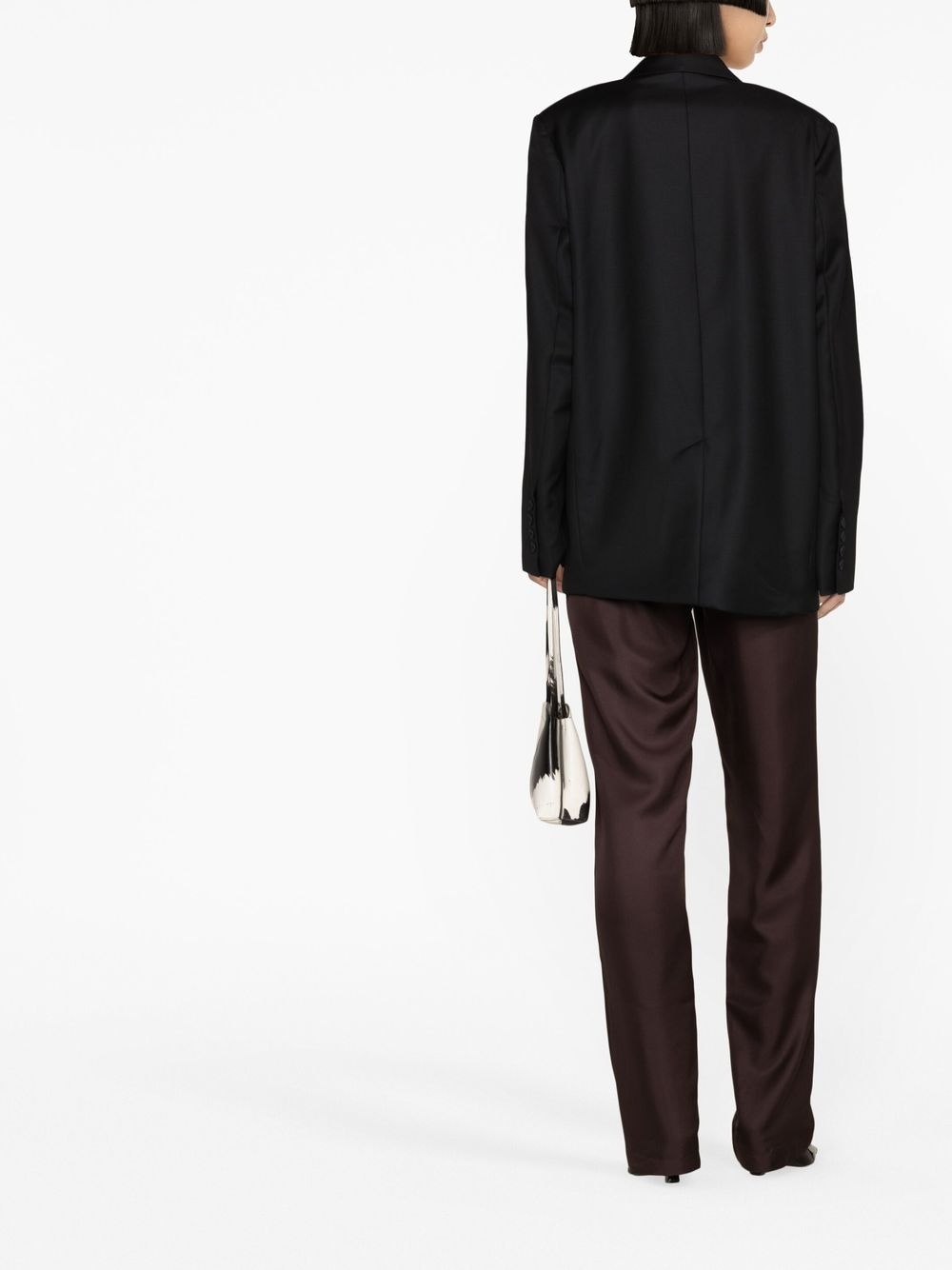 double-breasted wool blazer - 4
