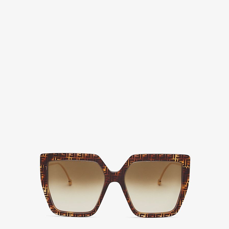 FF Havana acetate and metal sunglasses - 1