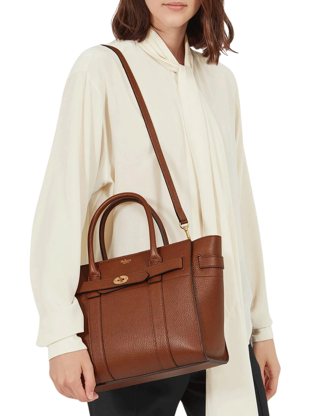 Small Zipped Bayswater Small Classic Grain (Oak) - 7