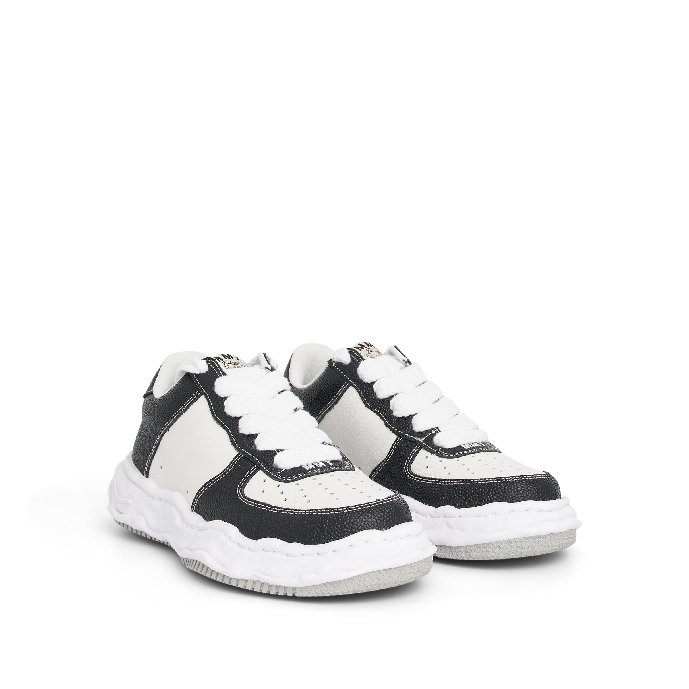 Wayne OG Basket Low Top Sneaker in Black/White - 2