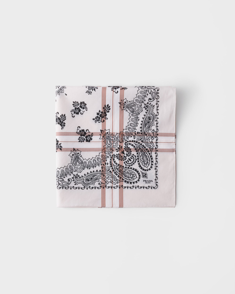 Printed cotton scarf 65 1