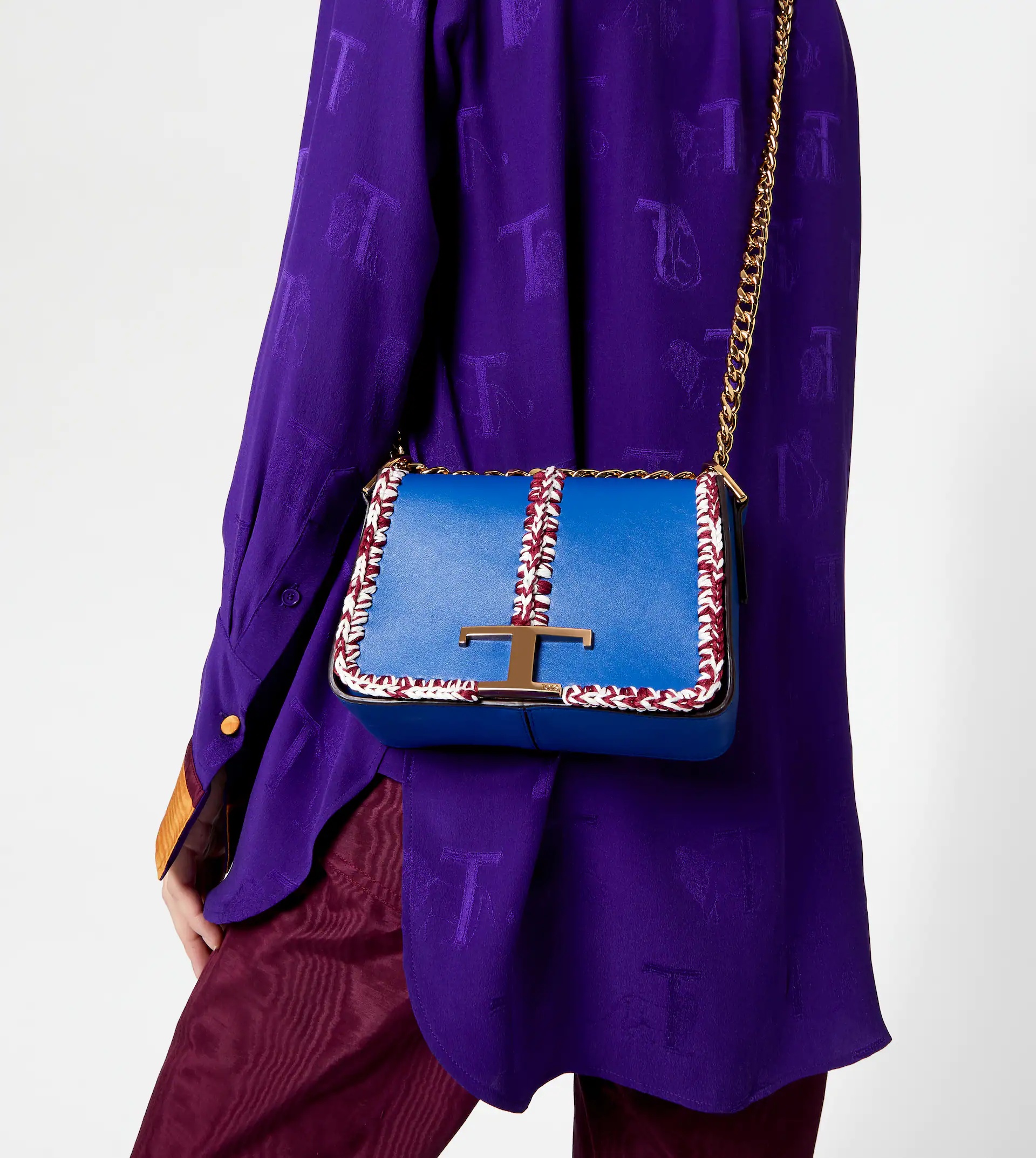 TIMELESS CROSSBODY BAG IN LEATHER MINI - BLUE - 2