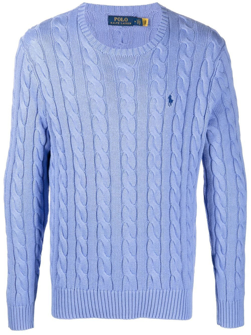 cable-knit long-sleeved jumper 1