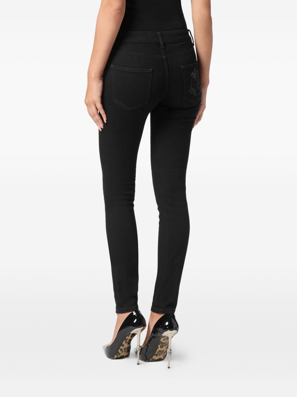 logo-embellished jeans - 3