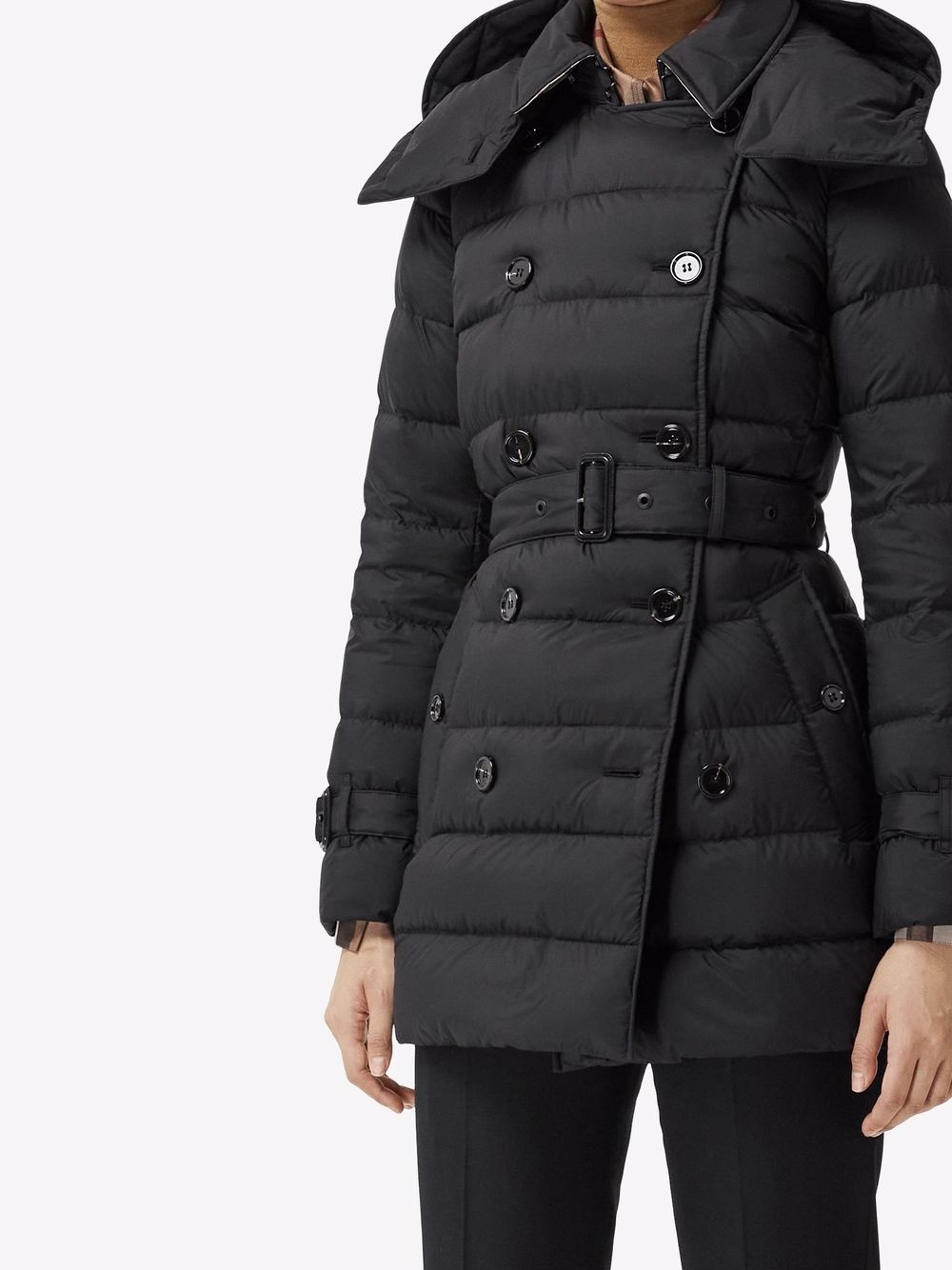 detachable-hood padded coat - 5