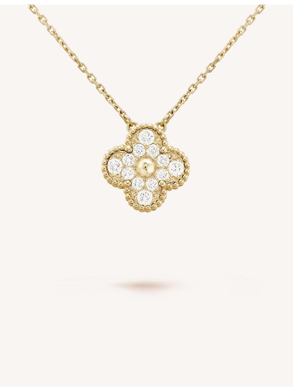 Vintage Alhambra yellow-gold and 0.48ct diamond necklace - 2