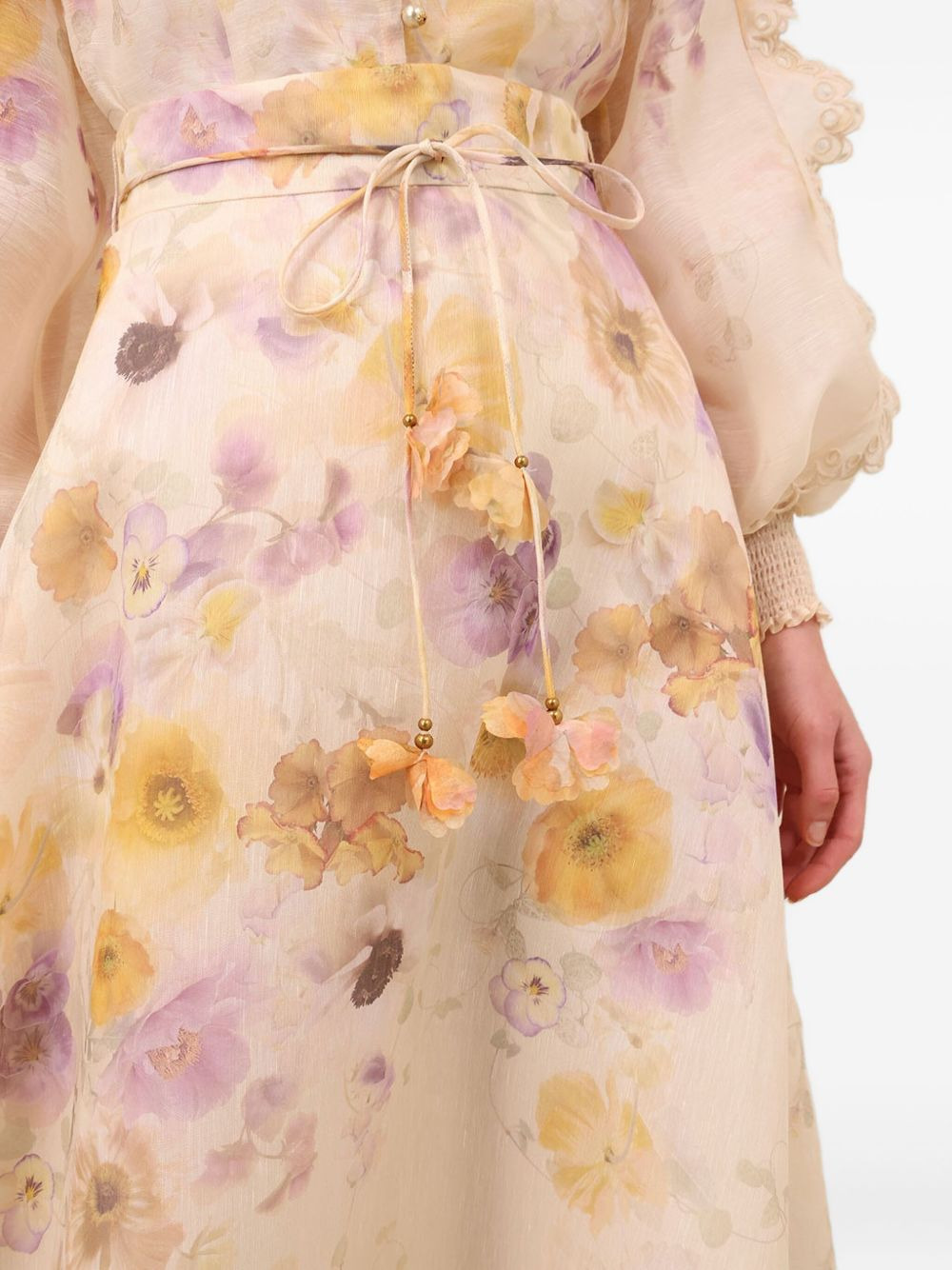 Memento embroidered midi skirt - 4