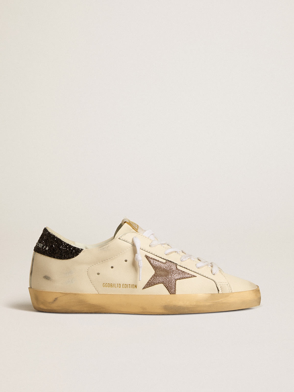 Golden Goose Super-Star LTD with laminated leather star and black