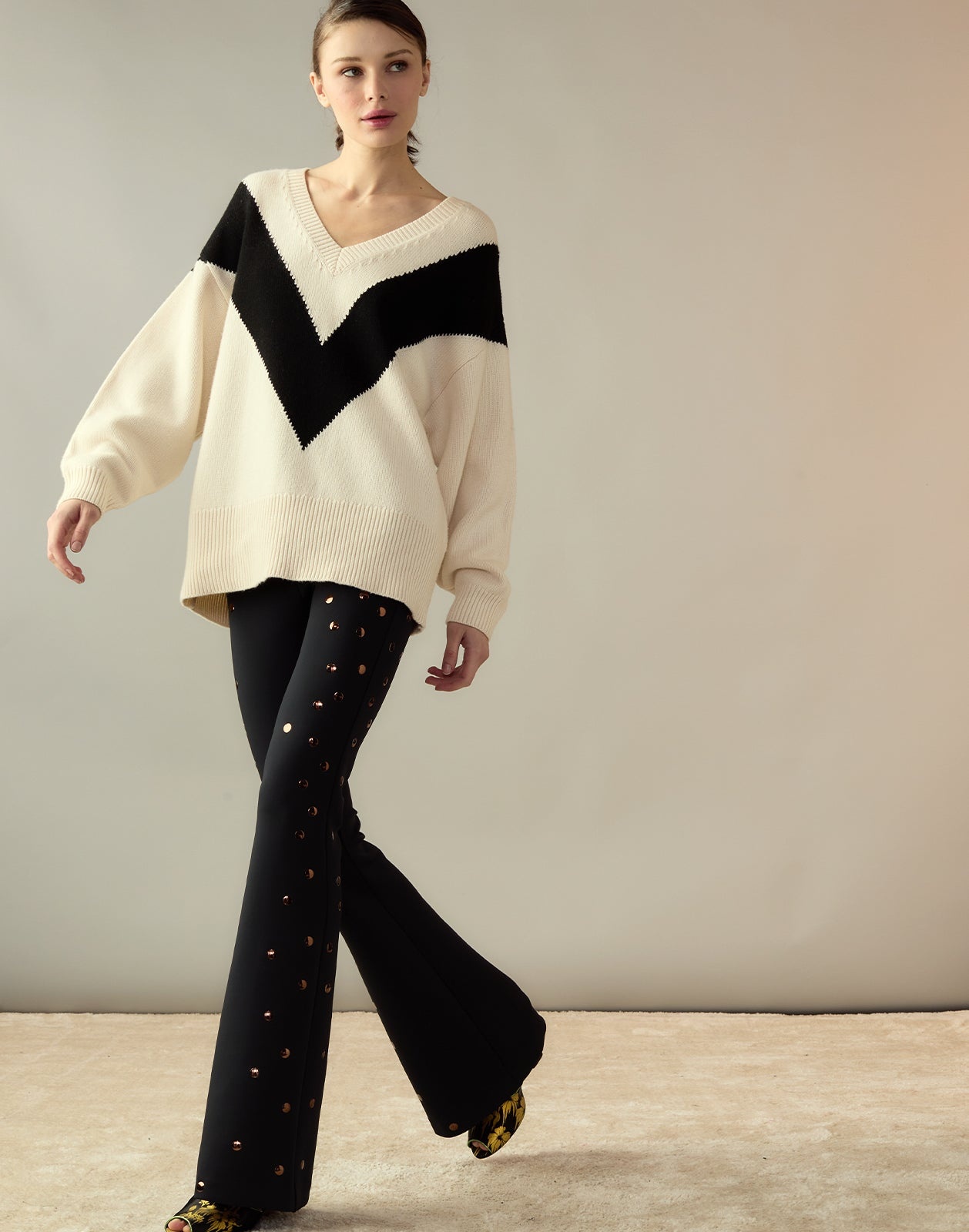 Studded Bonded Pants - 4