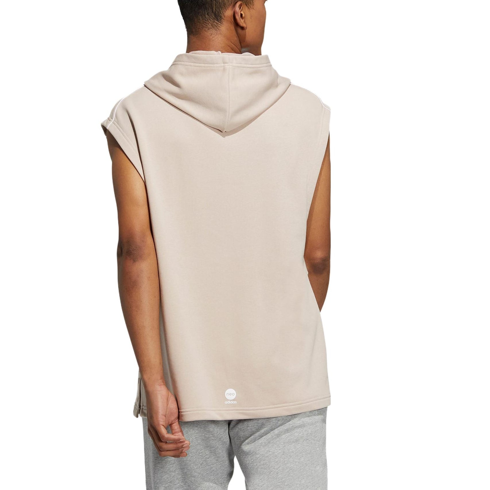 (WMNS) adidas Neo Studio Lounge Hooded Tee 'Beige' IB7644 - 3