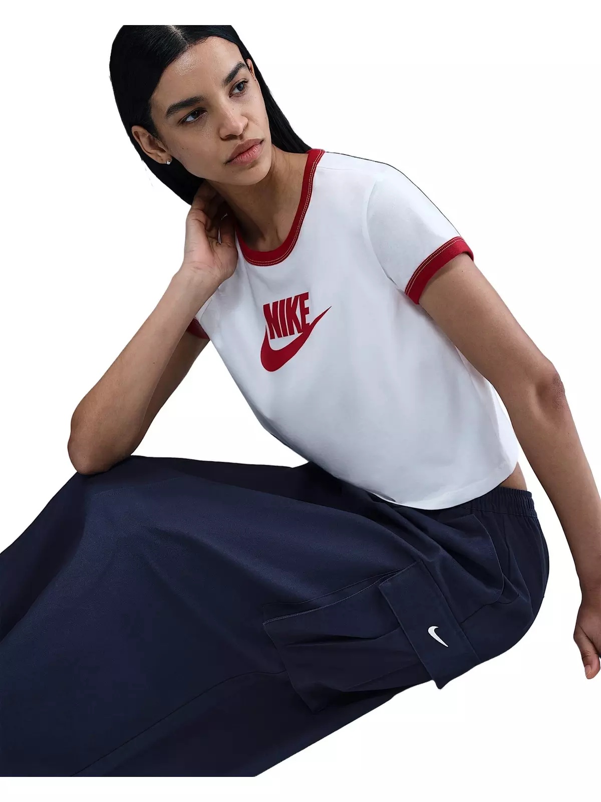 Women's Sportswear Loose Cargo Skirt -Navy - 3