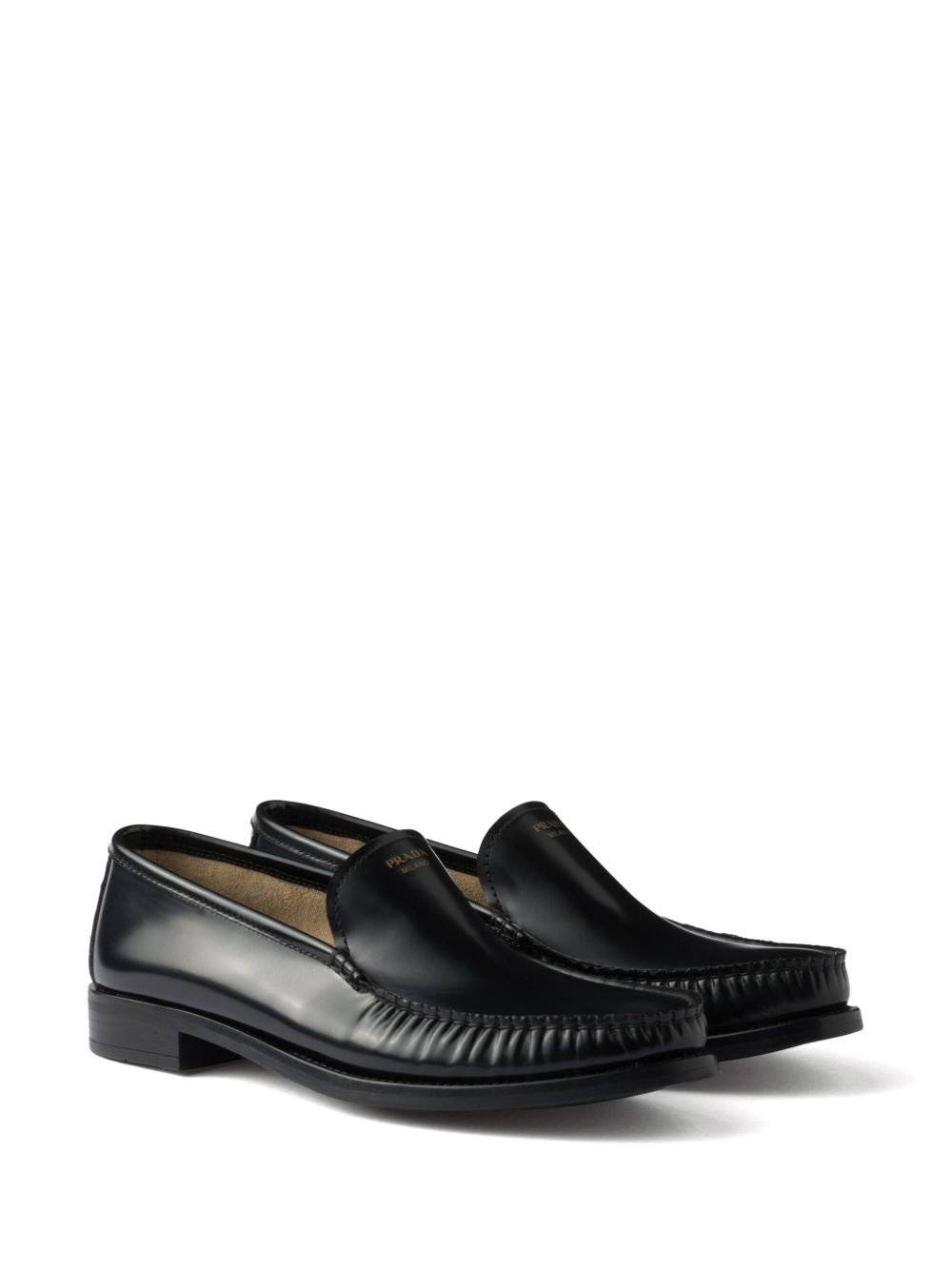 brushed leather loafers - 2