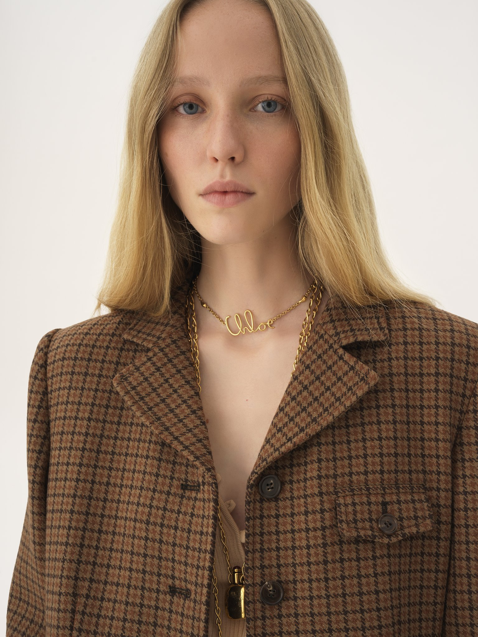 RIDING COAT IN HOUNDSTOOTH WOOL - 7