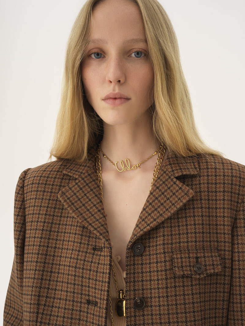 RIDING COAT IN HOUNDSTOOTH WOOL 7