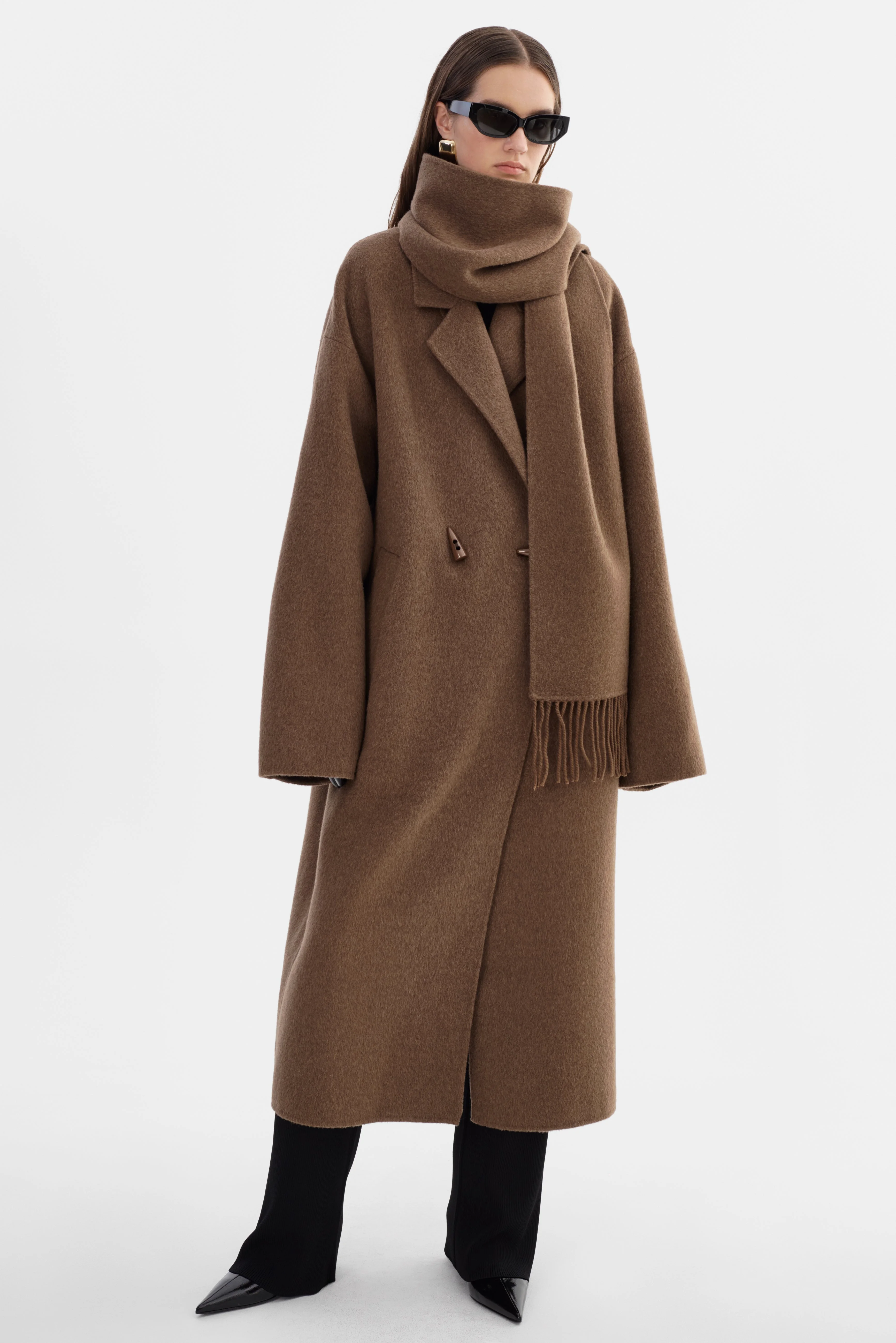 TWILA | Wool Scarf Coat - 1