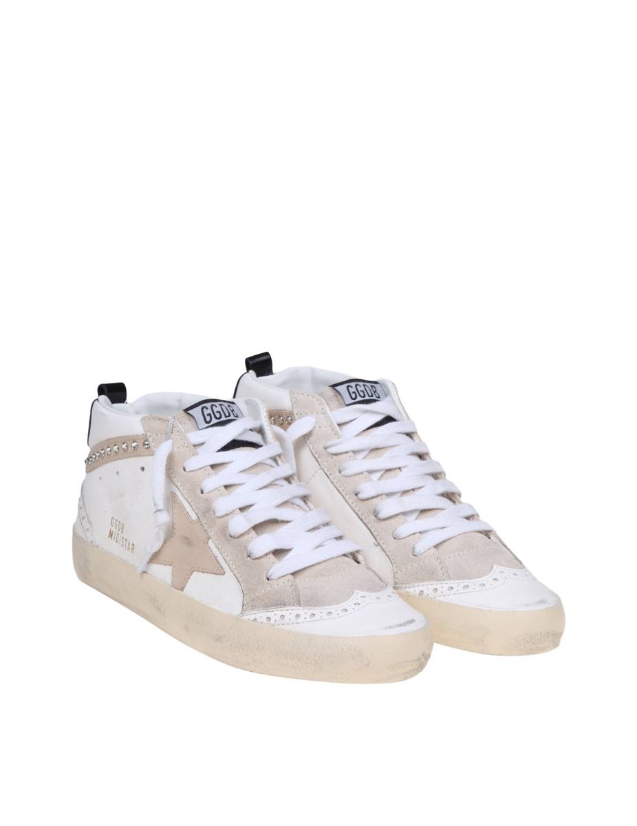 GOLDEN GOOSE LEATHER AND SUEDE SNEAKERS - 3