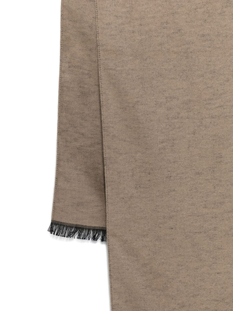 EMPORIO ARMANI fringed silk scarf outlook