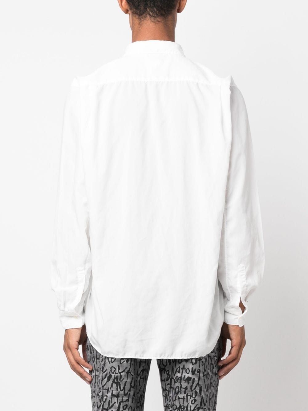 draped long-sleeve shirt - 4