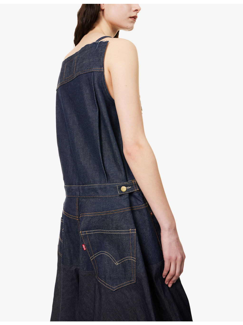 Sacai X Levi's Flared Sleeveless Denim Jumpsuit - 5
