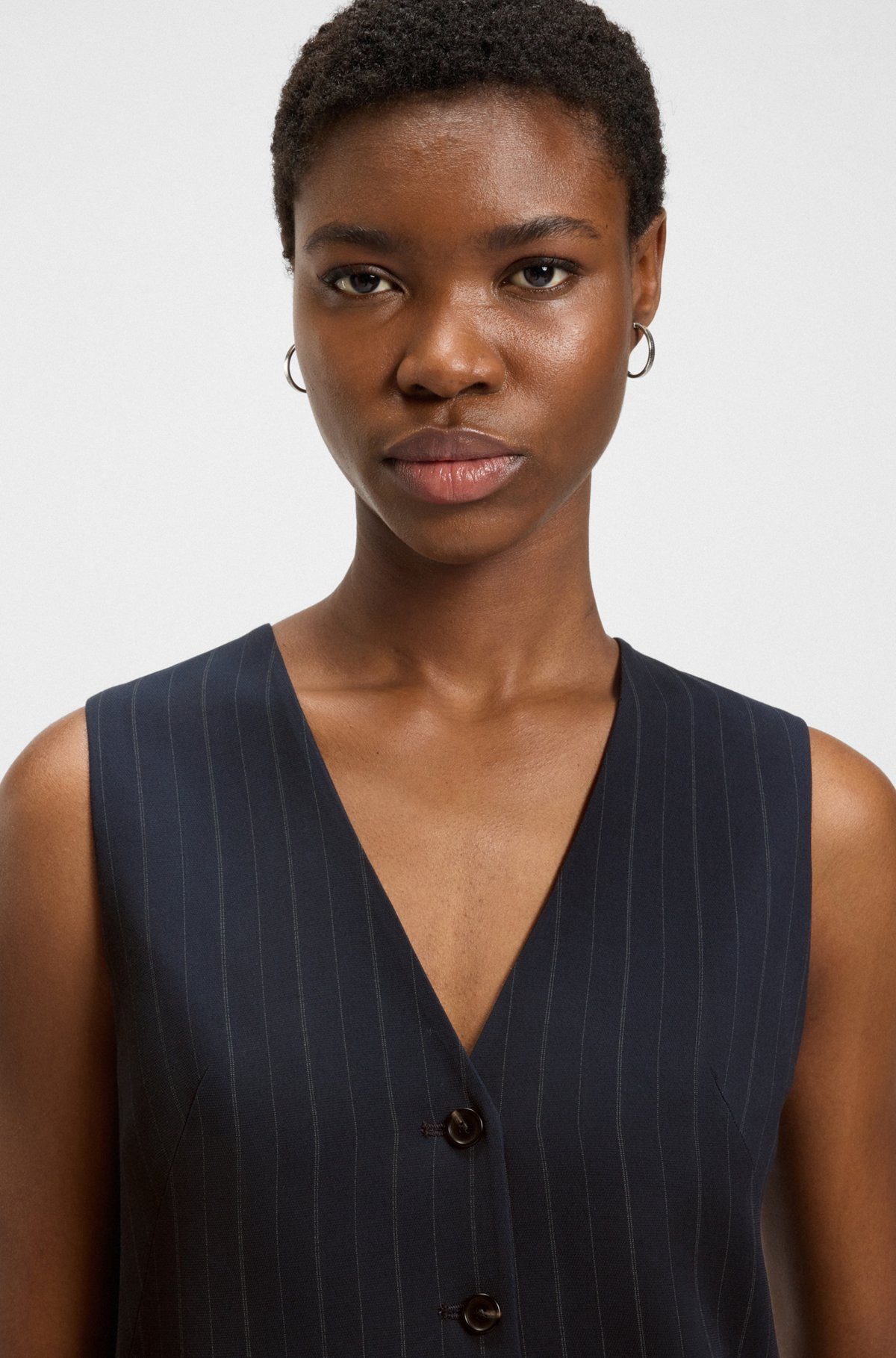 SINGLE-BREASTED PINSTRIPE WAISTCOAT - 5