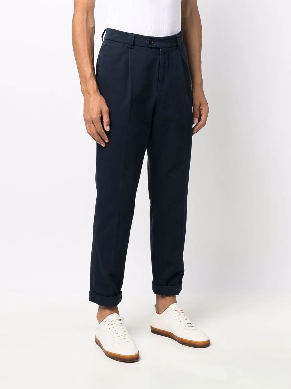 straight-leg cotton trousers - 3