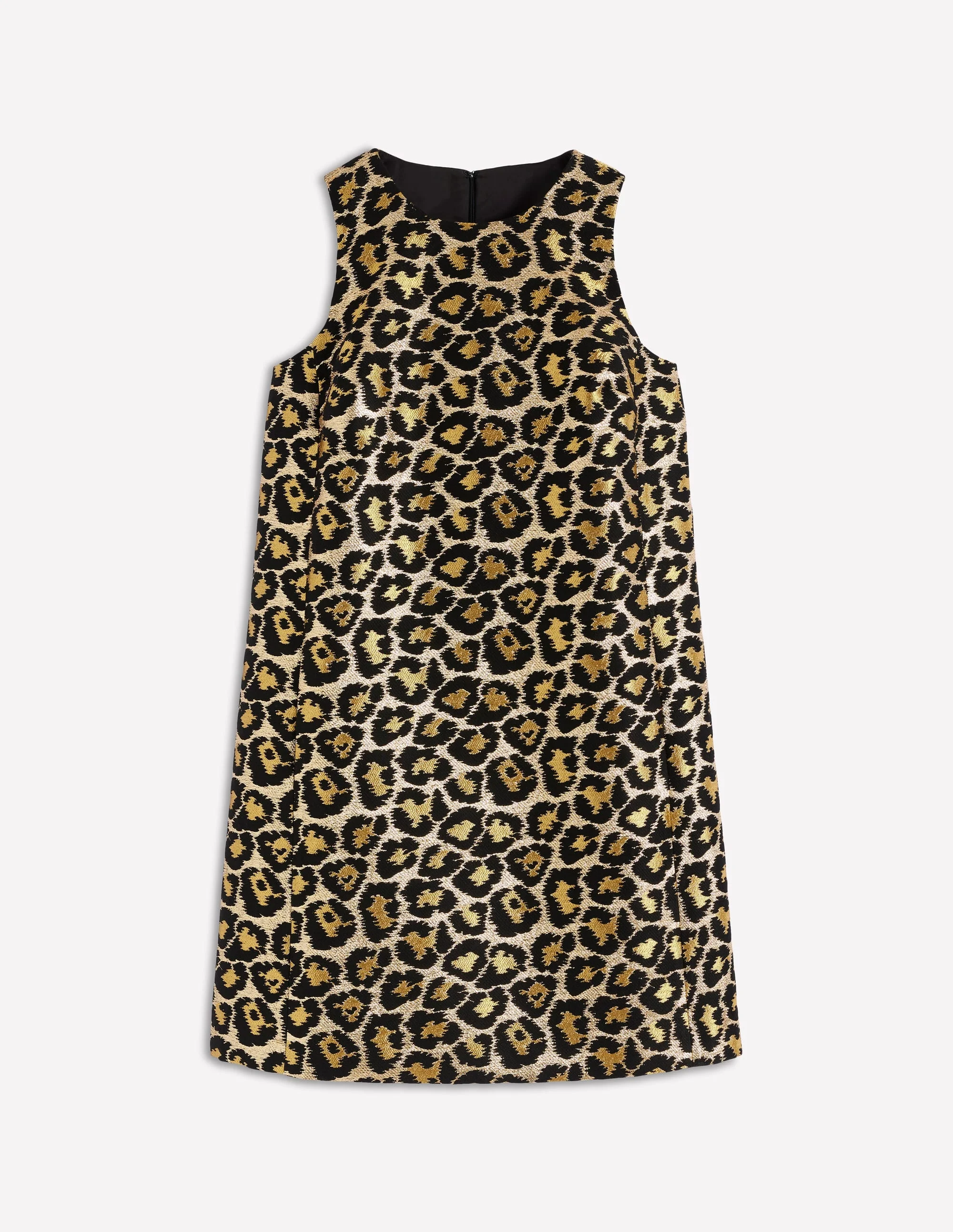 Metallic Leopard Shift Dress-Metallic Leopard - 1
