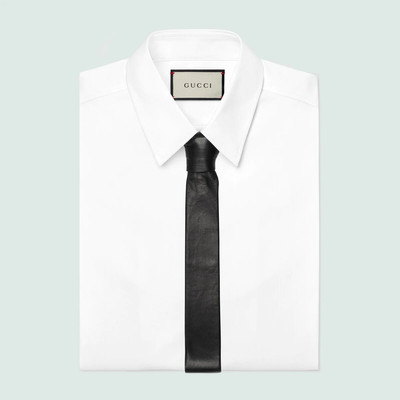 GUCCI Button-closure leather tie outlook