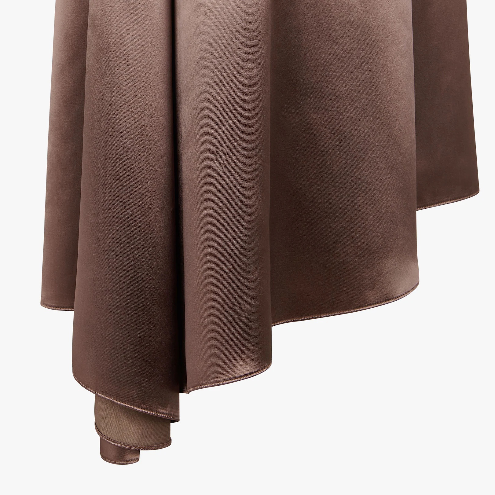 Brown satin skirt - 3