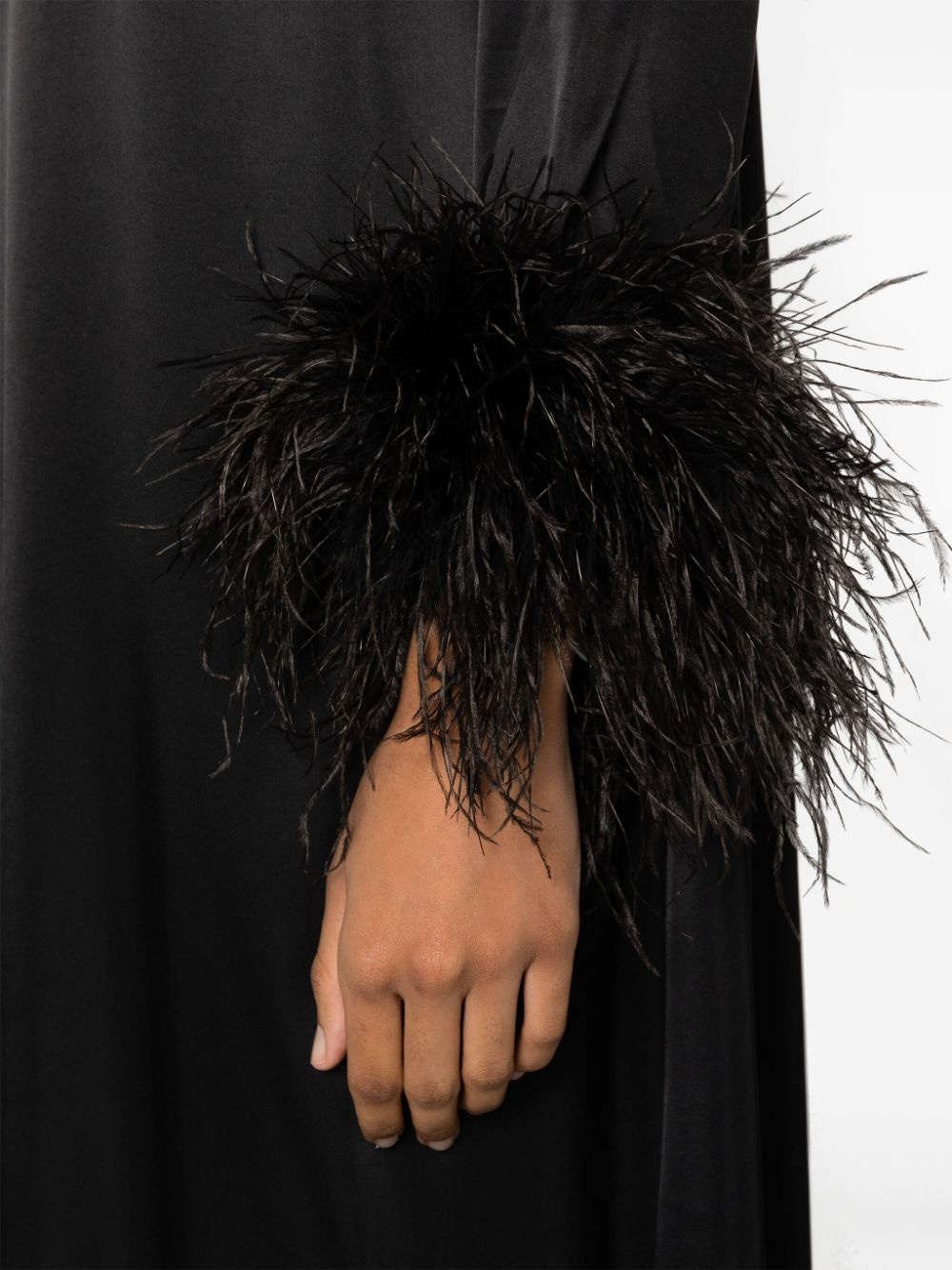 Suzi feather-cuffs maxi dress - 5