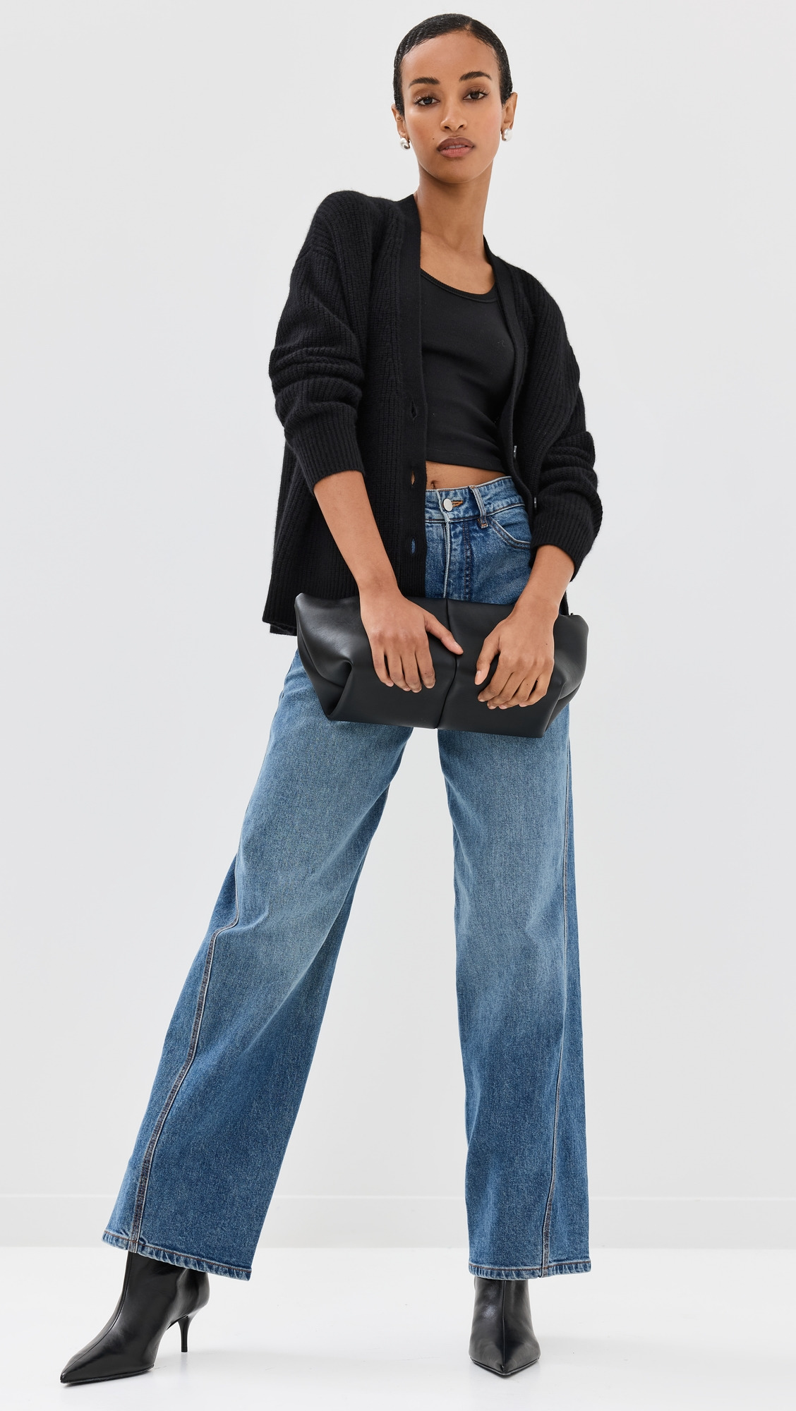 Cropped Cashmere Cocoon Cardigan - 4
