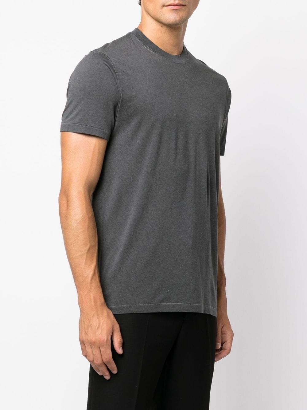 crew-neck fitted T-shirt - 3