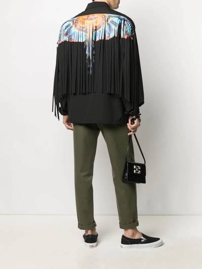 Marcelo Burlon County Of Milan birds print fringe shirt outlook