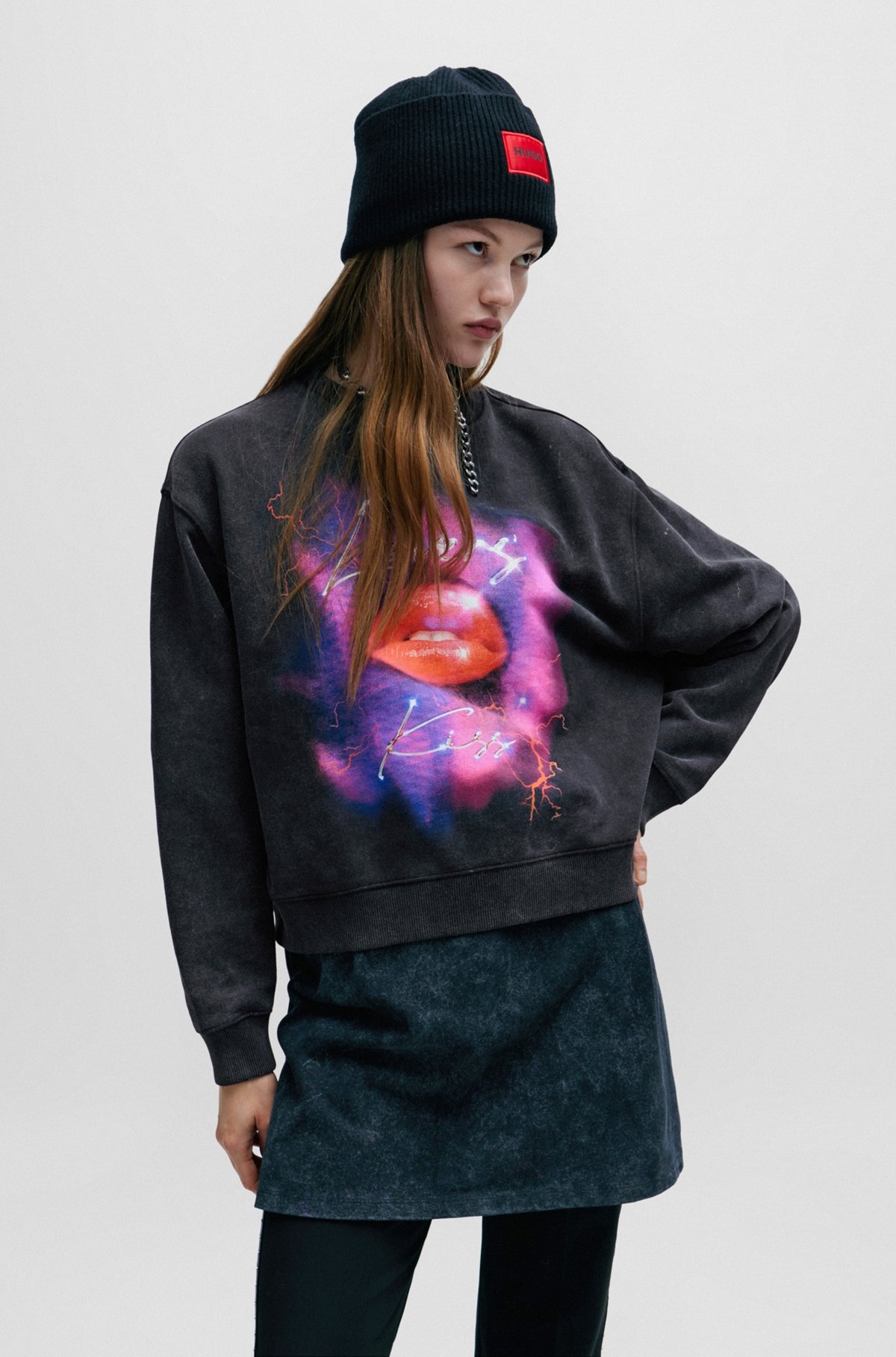 OVERSIZE-FIT SWEATSHIRT IN FRENCH TERRY WITH SEASONAL ARTWORK - 2